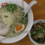 らーめん弥七 - 塩らーめん＋へためし＠らーめん弥七（2013年12月4日）