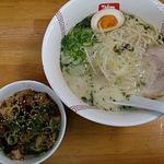 らーめん弥七 - 塩らーめん＋へためし＠らーめん弥七（2014年1月31日）