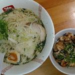 らーめん弥七 - 塩らーめん＋へためし＠らーめん弥七（2014年4月15日）