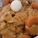 とろもつ 大正屋 - モツ煮丼の中