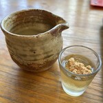 手打ちそば処 麓 - 蕎麦湯　蕎麦ゼリー