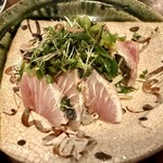 横浜ドラテン - ミナミギンガメアジのゆずポン酢カルパッチョ