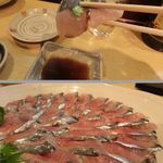 ちろり - 「さごち」と「さんま薄造り」