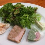 びのぐら～ちぇ - ・コース サラダ、前菜盛り合わせ