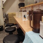 麺処 かず屋 - カウンター席