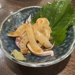 金町製麺 - スルメイカの肝正油がけ　470円