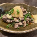 金町製麺 - 鶏ハツのおろしポン酢　470円