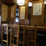 田丸庵 - 狭いが故、半分はカウンター席 （2014.10）