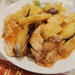 中華料理福臨門 - 茄子と豚肉の広東ソース炒め900円