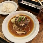 FINE - 料理写真:牛粗挽きハンバーグ 和風ソース　1,200円