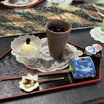 Cafe かぐら - デザートとアイスコーヒー、お茶菓子