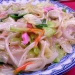 香蘭 - 皿うどん（太麺，大盛り）：1,000円