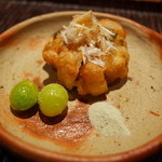 神楽坂 石かわ - マナガツオのかき揚げ 銀杏 2014.10.1x