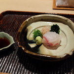神楽坂 石かわ - お造り 鯛 2014.10.1x