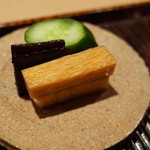 神楽坂 石かわ - 香の物 山芋 昆布 胡瓜 2014.10.1x