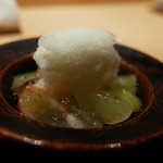 神楽坂 石かわ - デザート マスカット シャーベット 2014.10.1x