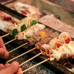 博多串焼き いっぽん - 調理風景