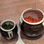 グリルやまだ - 青唐醤　＆　紅生姜