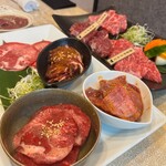 肉の割烹 田村  - 注文したお肉たち