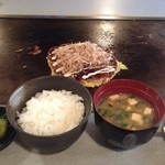 てんぐ - 豚玉定食（670円）