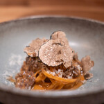 ARMONICO - 【追加パスタ】＋1600円：ピエモンテ風　卵黄タヤリン　京都中勢以長期熟成　但馬牛のラグーソース　