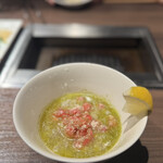 焼肉りんご - バジル冷麺(ハーフ)