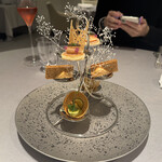 ASAHINA Gastronome - タラモサラダ ズッキーニのフムス 鶏レバーのパテ