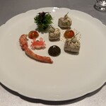 ASAHINA Gastronome - タラバ蟹＆スマック スマックスパイスの香るショーフロワ仕立て、サモサを添えて