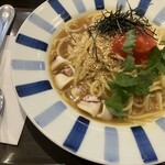 サンマルクカフェ - ヤリイカと明太子の和風パスタ。