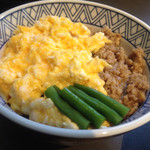 レストラン三澤亭 - 2014.10.18  三色丼☆（味噌汁、漬物付）850円