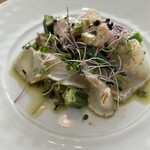 料理店Lobélie - 青森活〆平目炙り こぶみかんの香り