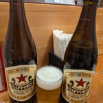 天婦羅餃子關東煮刺身 Abekobe - 『瓶ビール赤星（中瓶）』