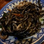 しまぶくろ - イカ墨と焼きそばを最後に混ぜてくれる