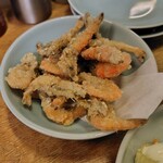 麦酒宿 まり花 - 川エビの唐揚げ