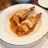 萬珍樓 本店 - 海老の香味炒め　大きめの海老がぷりぷりで美味しい