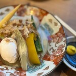 炭火焼き らくざ - オクラや茗荷、ミニトマトやヤングコーンにズッキーニなど…
夏野菜たっぷりのおでんです♪(^^)