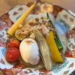 炭火焼き らくざ - ◯冷やしおでん盛り合わせ¥850×2
…優しいお出汁が沁みております(*´-`)