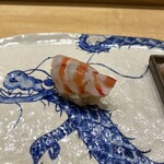 鮨旬美西川 - 車海老塩、酢橘握り