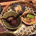 農家 - "小鉢六種の野菜のおばんざい"