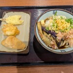 四代目横井製麺所 - 茄子おろしぶっかけうどん・いなり寿司・キス天・とりモモ天