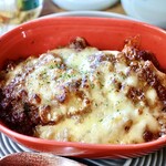 一の谷 - 肉みそたっぷり夏野菜のグラタン