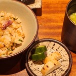 焼鳥 しるべ - 糠漬けも美味しかったです♡スープはご飯に掛けて2度美味しい♡