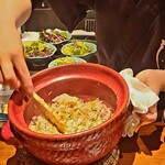 焼鳥 しるべ - 混ぜ混ぜして頂きました♡