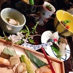 馳走菴 ひじり - 八寸。目でも楽しませてくれますよ。