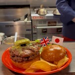 THE GRABBER hamburger pub - 【1st Anniversary】 『ROAL CROWN BUTTER  W BURGER¥3,080』 『lunch drink¥165』