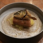 渡辺料理店 - 長良川　天然鮎コンフィ　春巻き焼き　濃厚ビスク