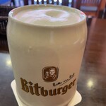 キッツビュール - ビッツバーガー、ドイツビールの王道の感じ。飲み進めるごとに“背徳感”みたいなものがどっかに行ってしまいます！