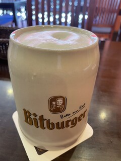 キッツビュール - ビッツバーガー、ドイツビールの王道の感じ。飲み進めるごとに“背徳感”みたいなものがどっかに行ってしまいます！