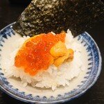 食堂みかん - 釜炊きご飯ウニ・いくら追加
