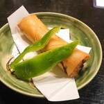 食堂みかん - エビチリ春巻き
